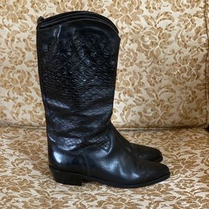 SOLD — Vintage Leather Cowboy Boots